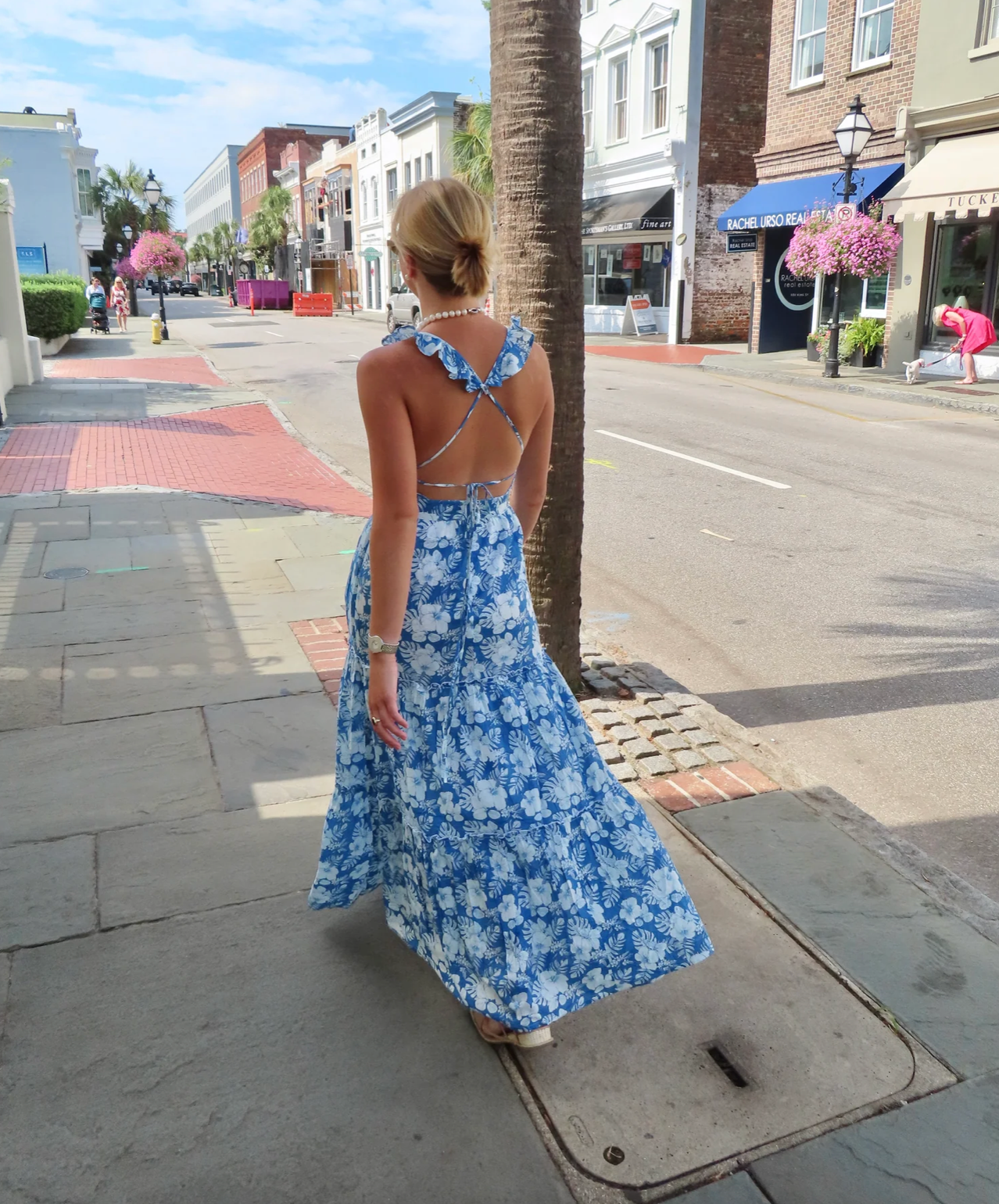 Lindsay Dress Blue Hawaii