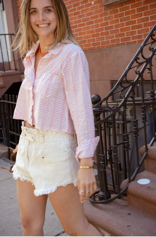 Carter Ruffle Blouse Baby Pink