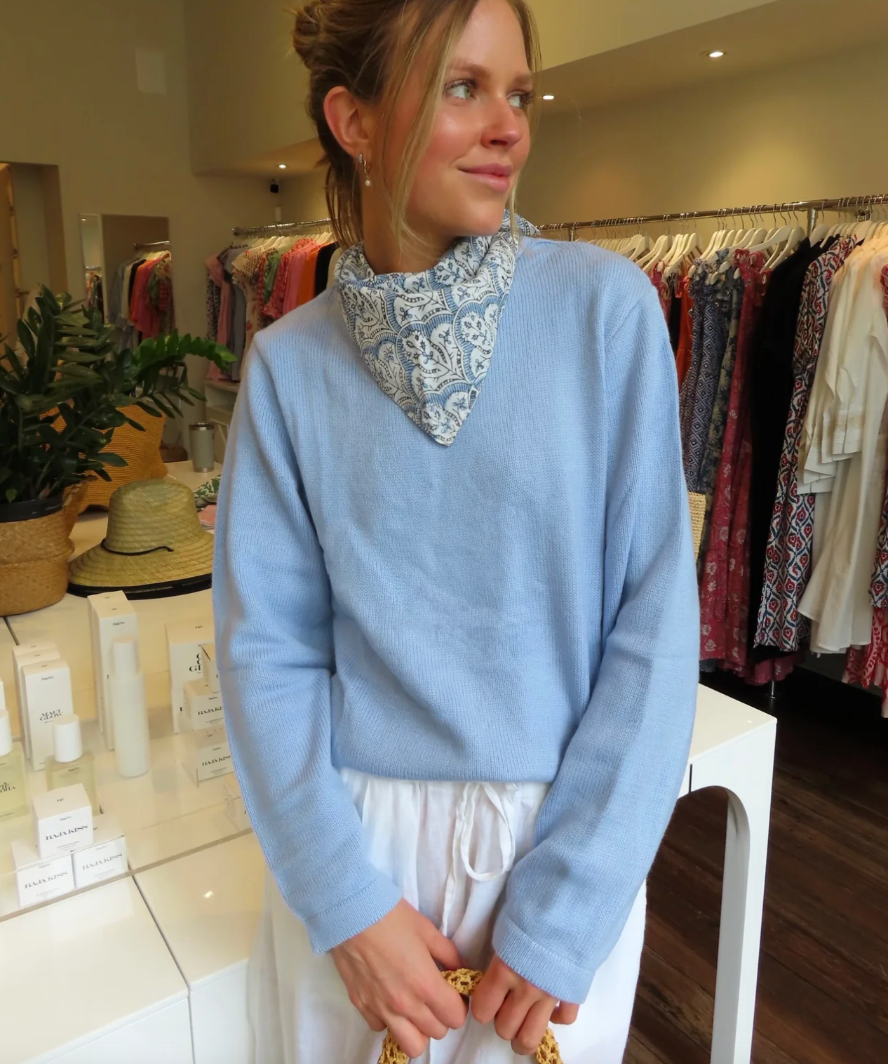 Capers Sweater Sky Blue