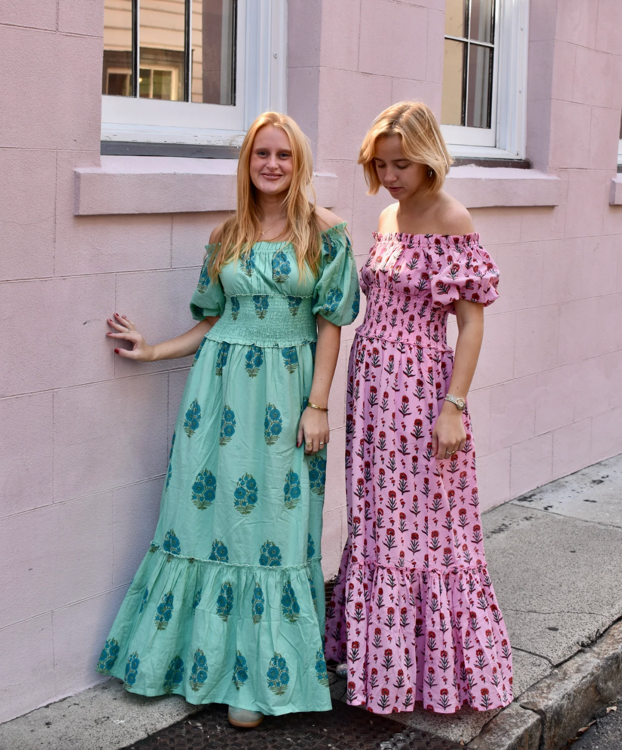 Paloma Maxi Dress Pink Red Floral