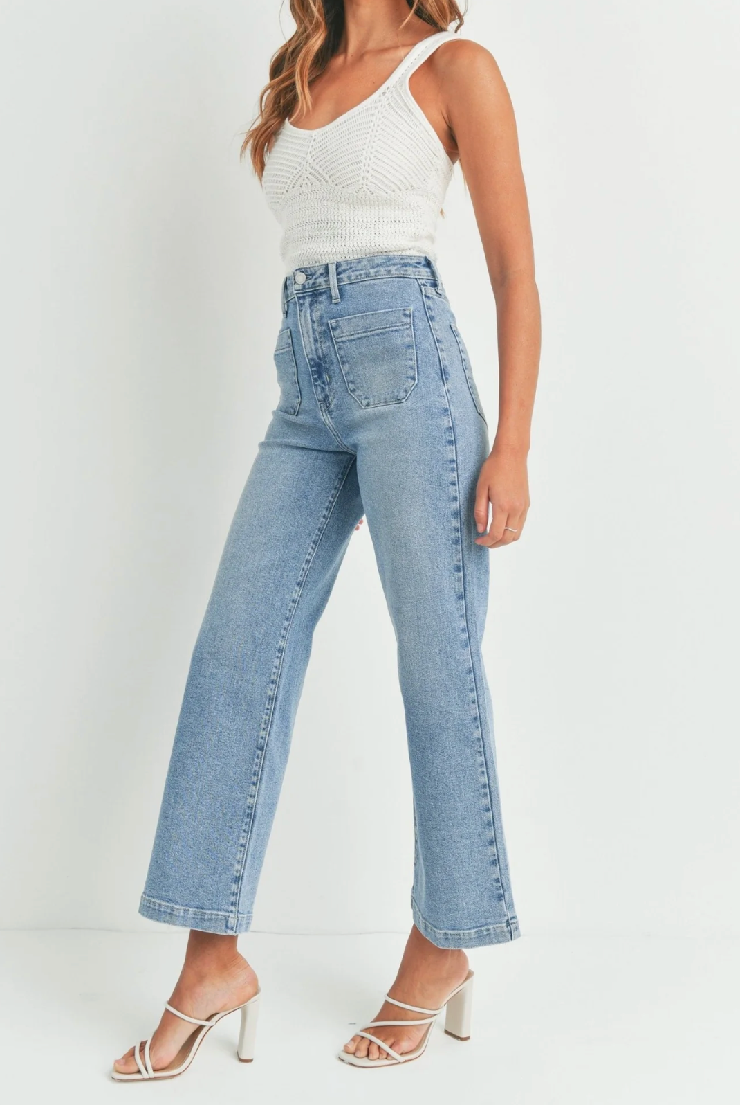 Just Black Patch Pocket Light Wash Jeans