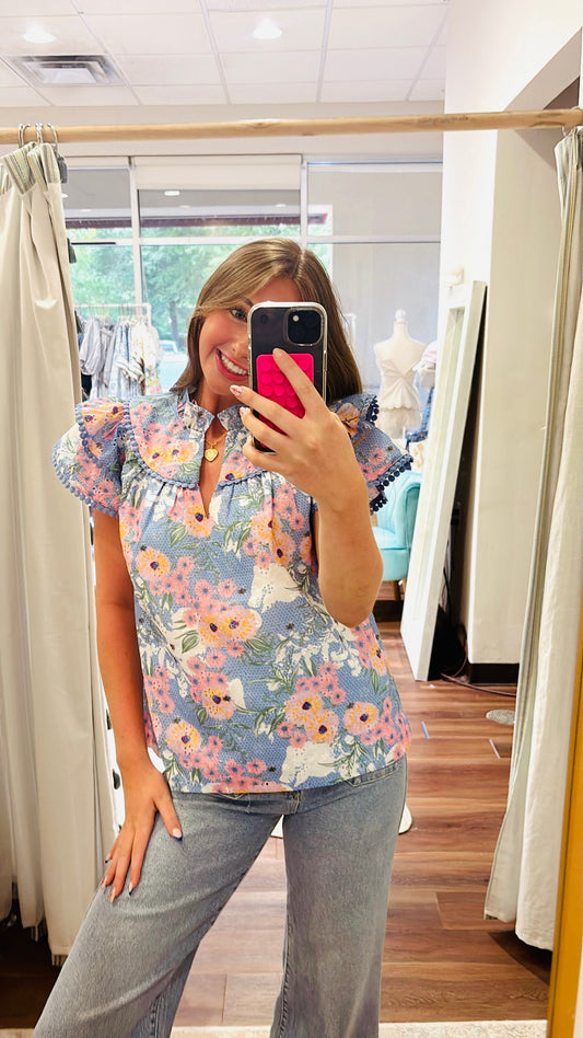 Floral Delight Top Joy Joy