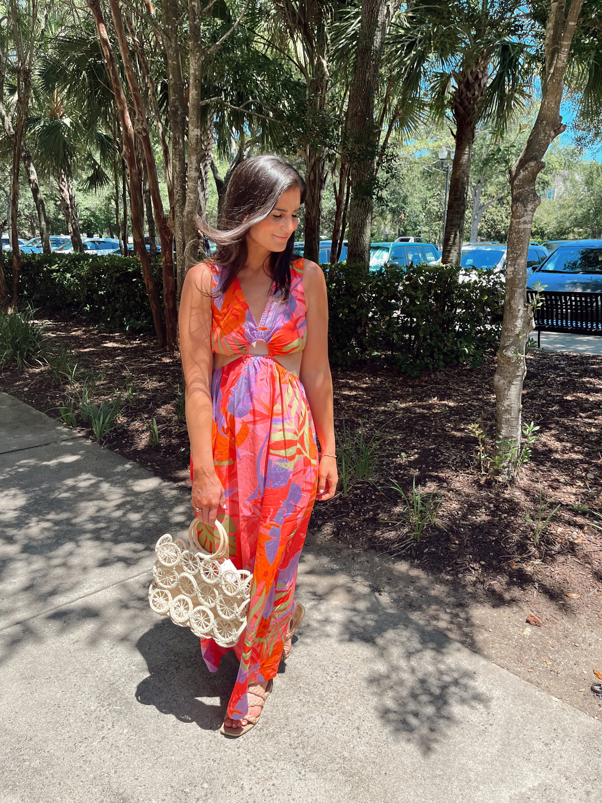 Tropical Palm Cutout Dress Sweetgrass And Sand Dollars Boutique tropical-palm-cutout-dress-sweetgrass-and-sand-dollars-boutique