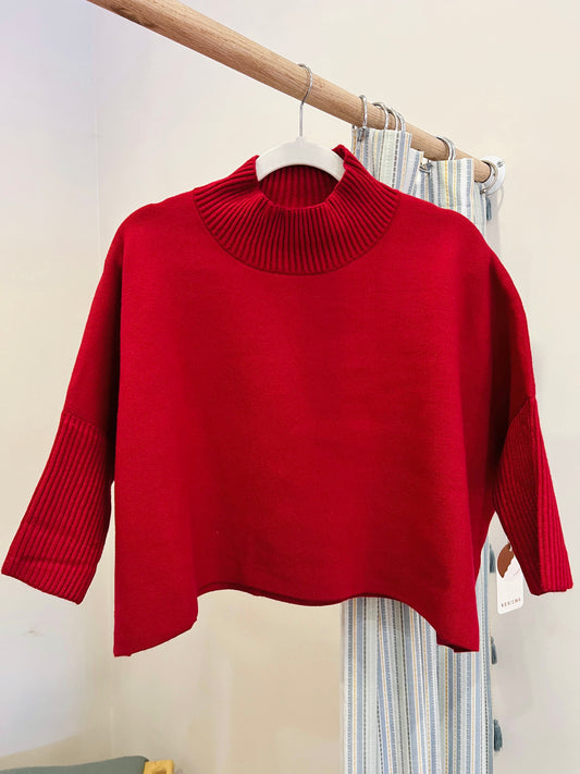 Aja Sweater Cherry Red