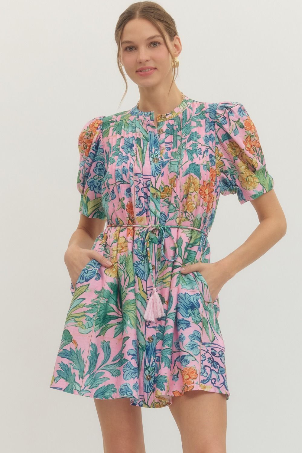 Pink Botanical Dress