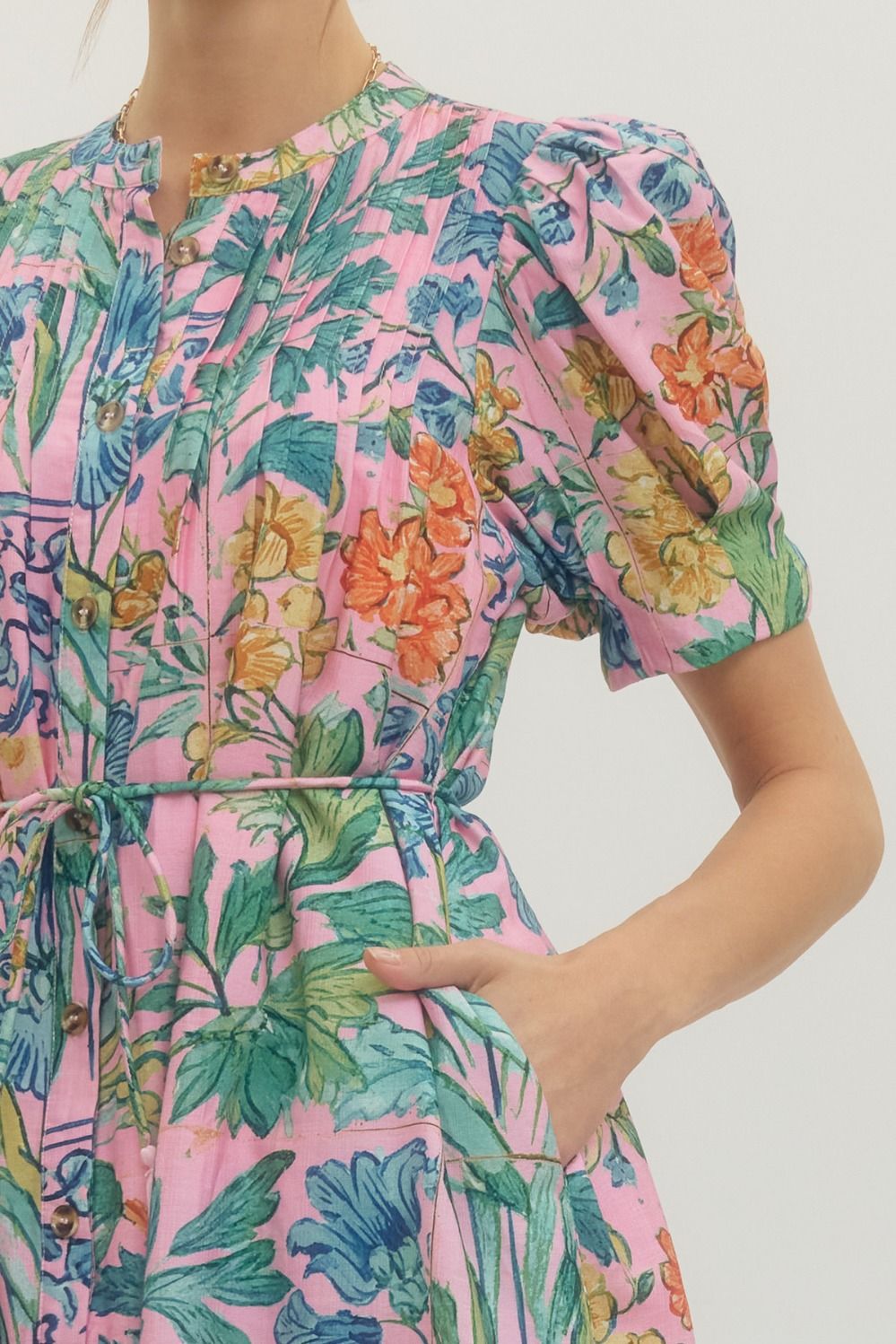 Pink Botanical Dress