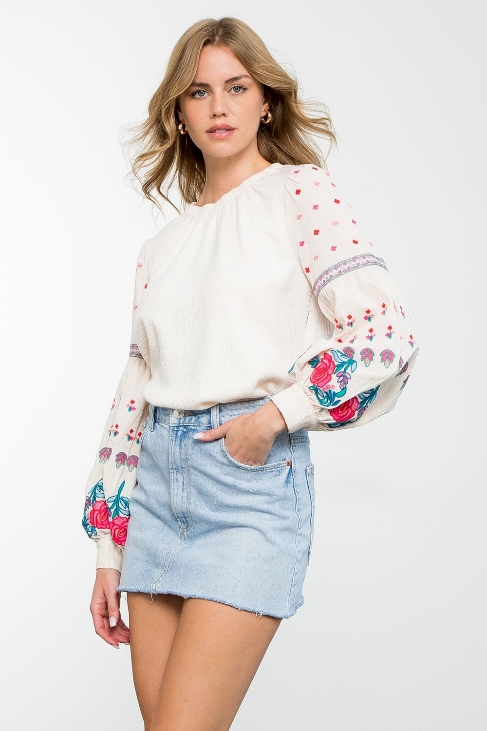 Rose Long Sleeve THML Top