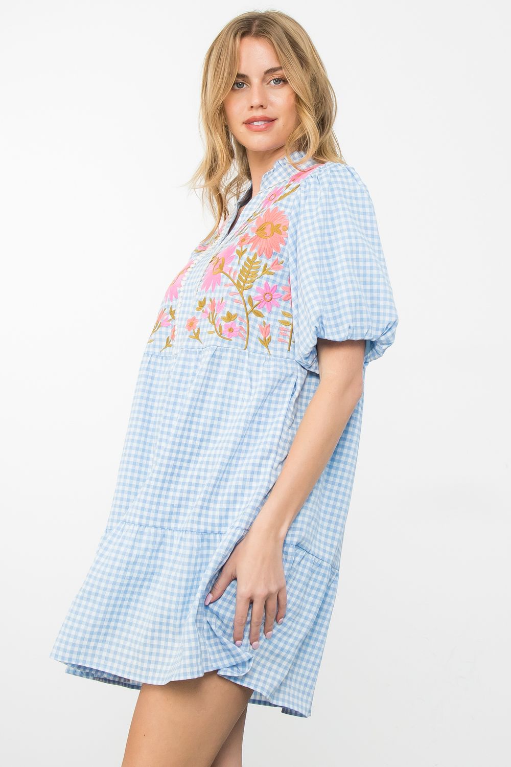 Caroline Dress Blue Gingham