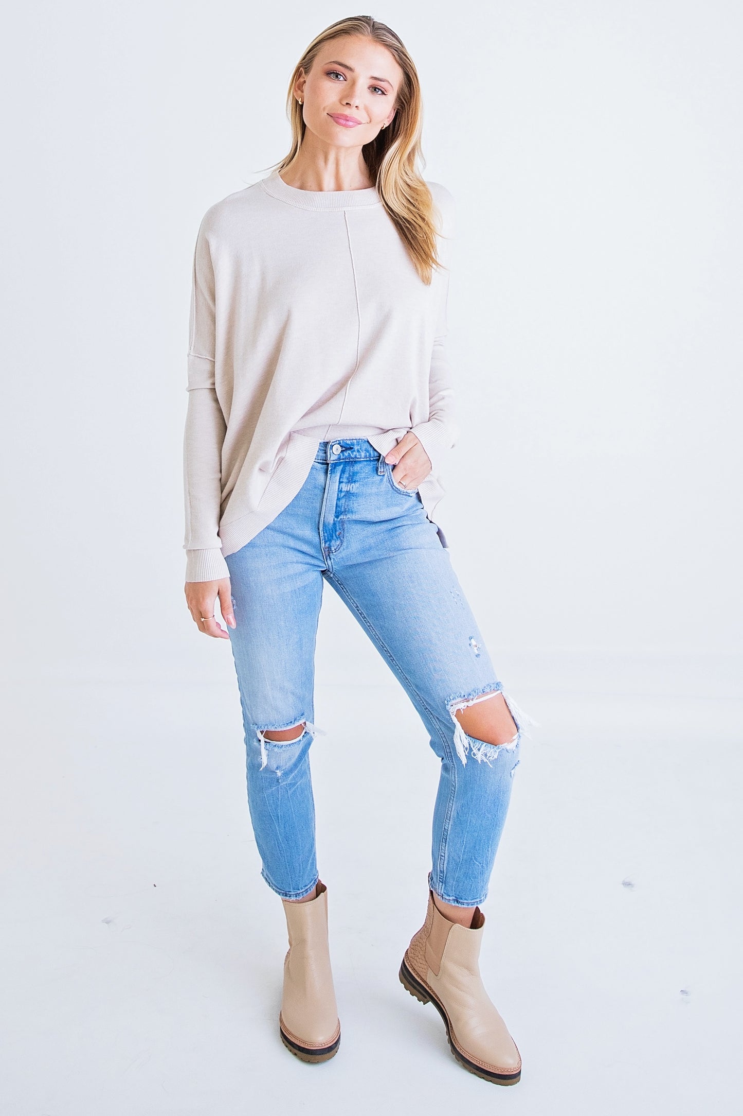 Butter Soft Taupe Sweater