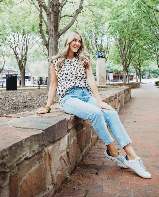 Lovely Leopard Structured Top