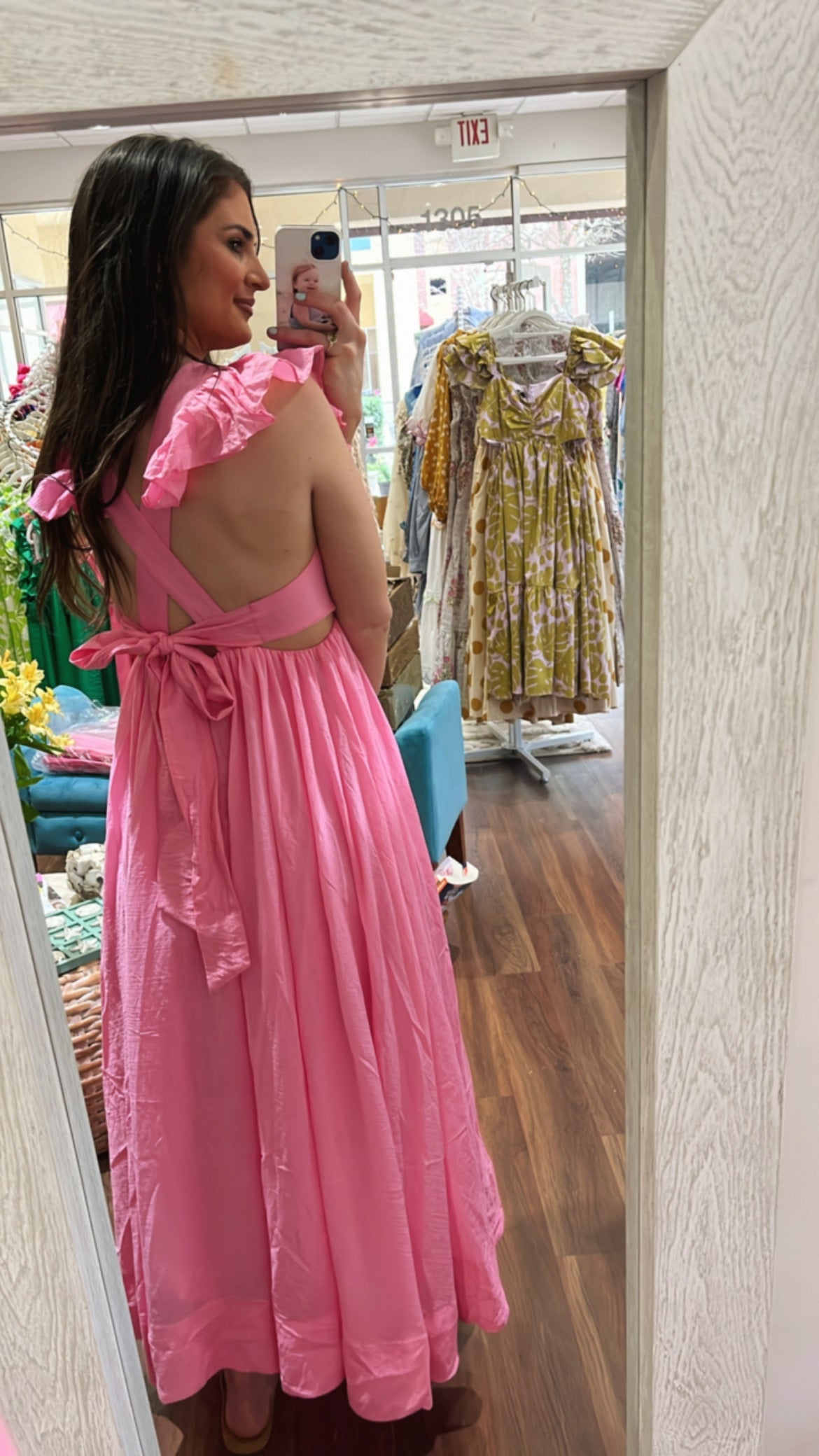 Rosa Flutter Sleeve Dress
