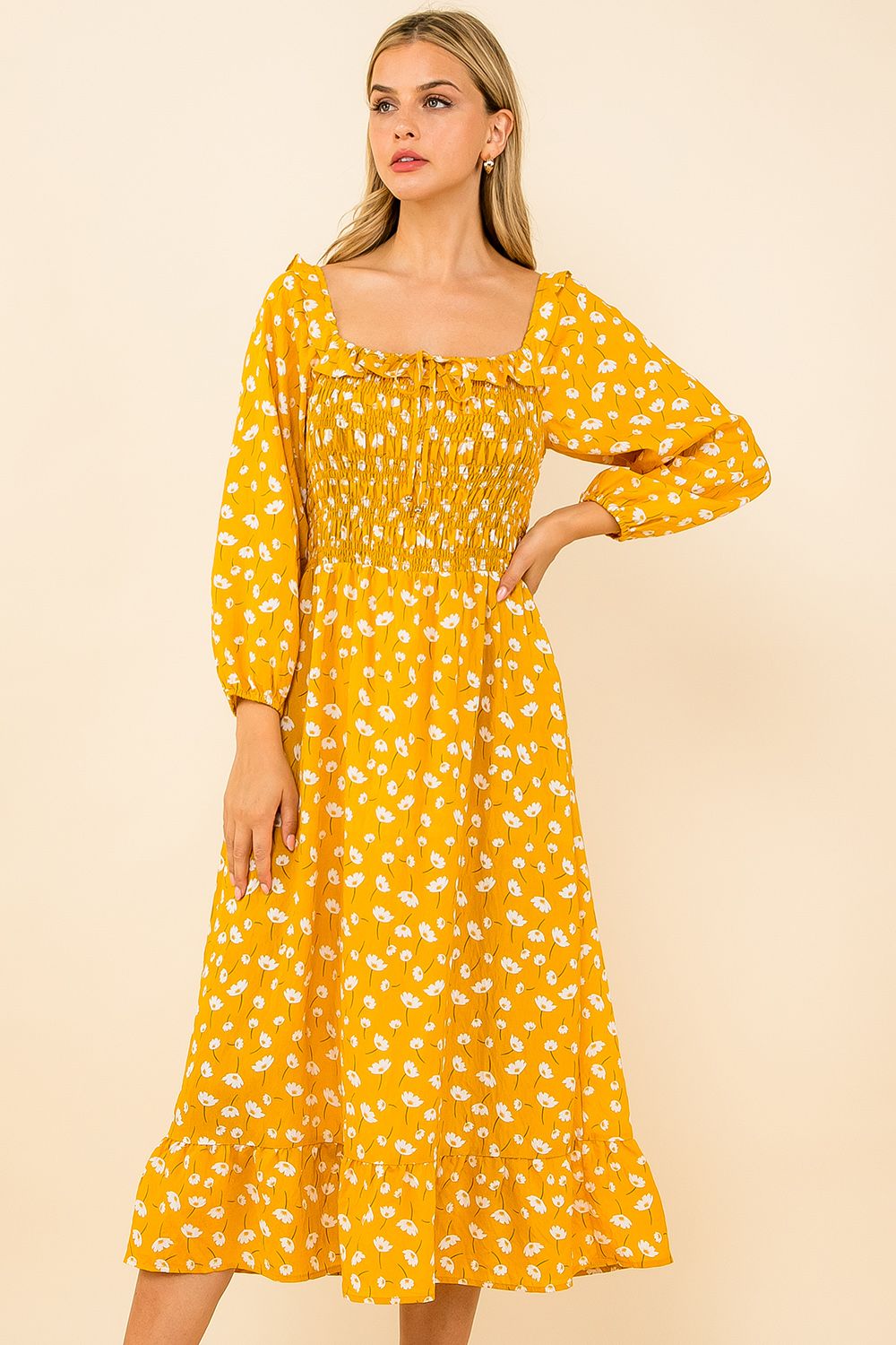 Yellow Poppy Dress