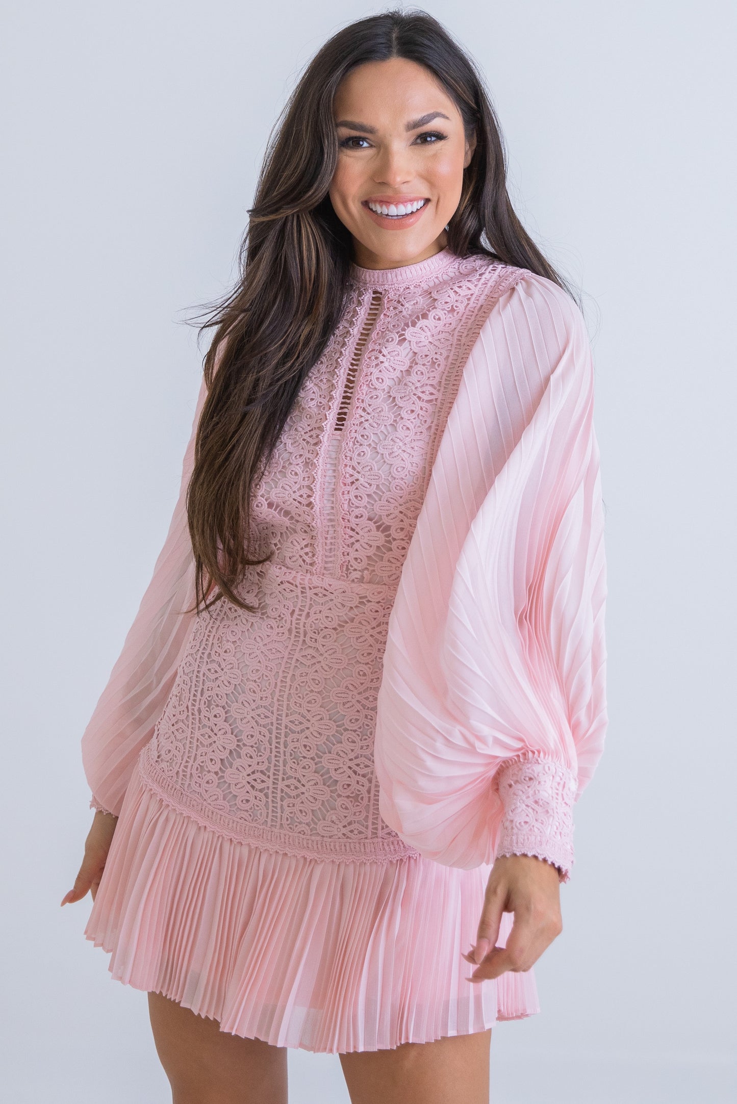 In Bloom Pink Crochet Dress