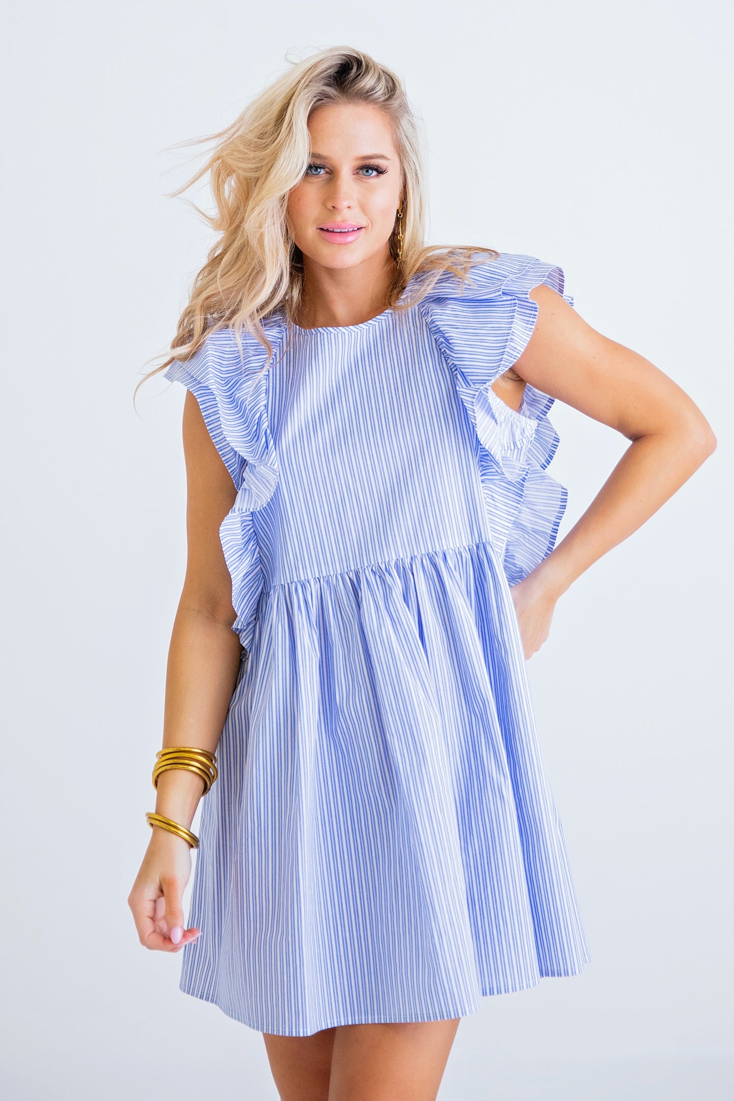 Nautical Blue and White Stripe Dress