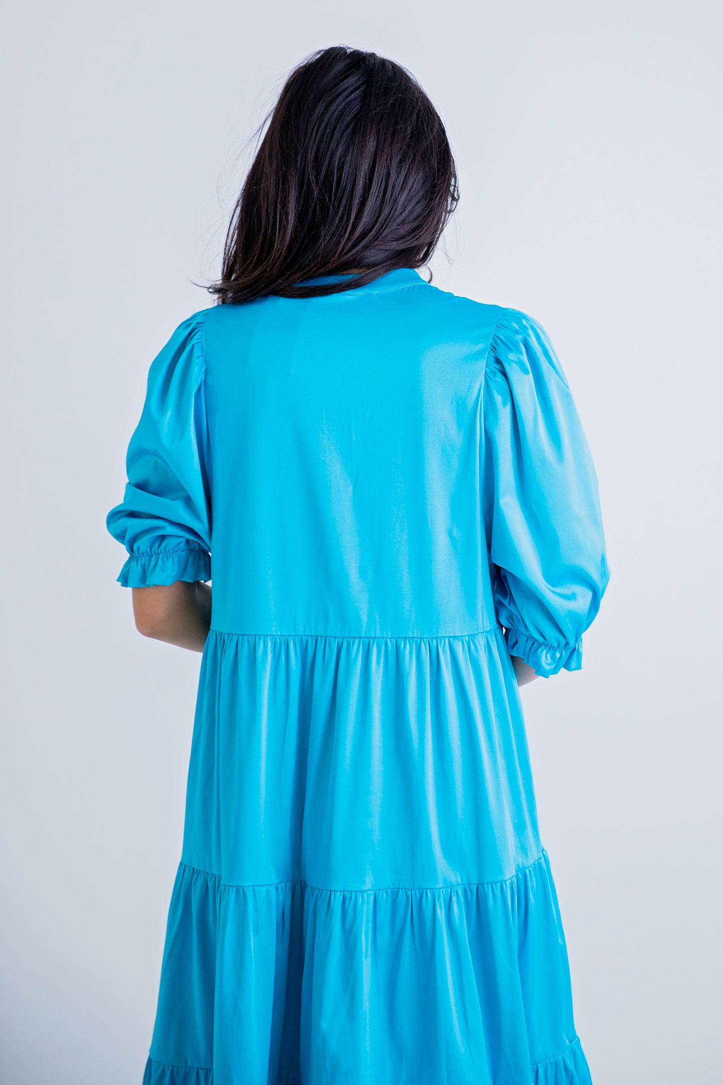 Deep Blue Sea Maxi Tiered Dress