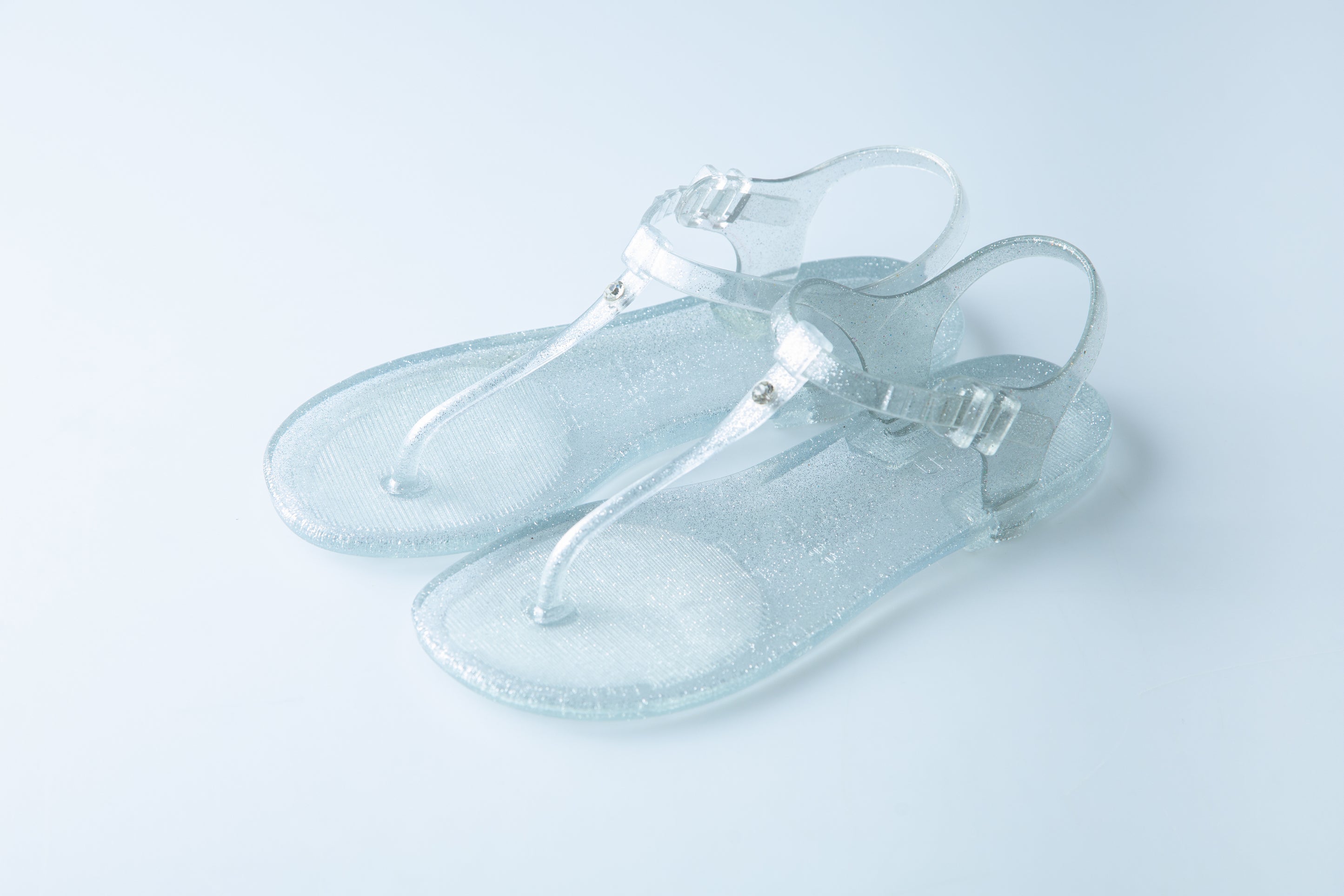 Clear sparkly sandals online