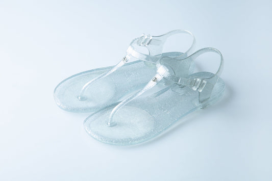 Lapreen Clear Glitter Sandals